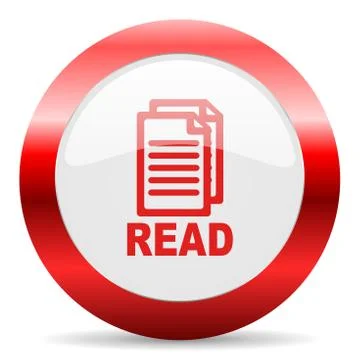 Read glossy web icon Stock Illustration