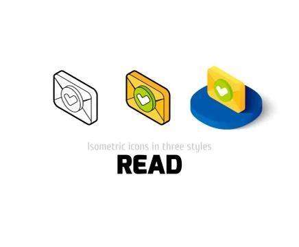 Read icon in different style Stock Illustration