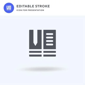 Read icon vector, filled flat sign, solid pictogram isolated on white, logo i Stock Illustration