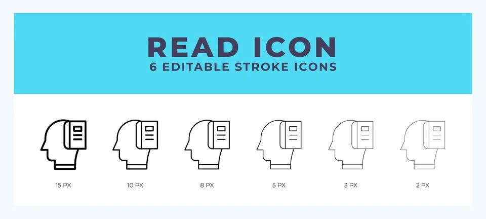 Read icon vector illustration. With editable stroke for web. App and more. 스톡 일러스트