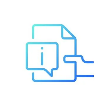 Read instructions pixel perfect gradient linear vector icon Illustrazione stock