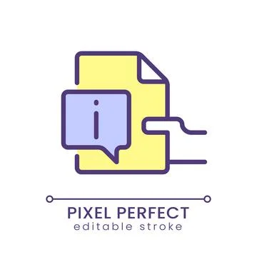Read instructions pixel perfect RGB color icon Stockillustratie
