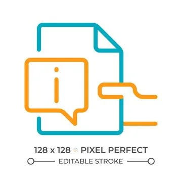 Read instructions two color line icon Stockillustratie