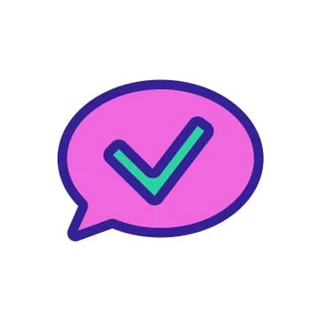 Read message icon vector. Isolated contour symbol illustration Stock Illustration