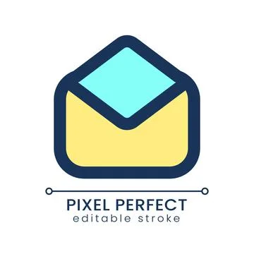 Read message pixel perfect RGB color ui icon 스톡 일러스트