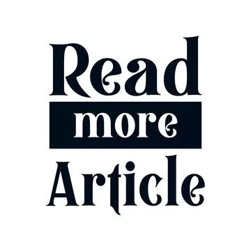 Read more article. stylish typography design. Stock Illustration