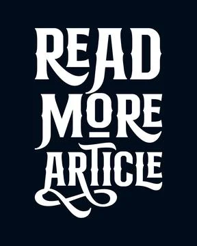 Read more article. stylish typography design. Stock Illustration