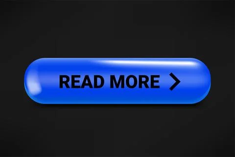 Read more button isolated on dark background. 3d vector illustration 스톡 일러스트