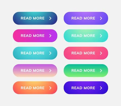 Read more button vector web action icon. Read more link banner submit action Illustrazione stock