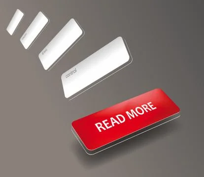 Read More colorful red button Stock Illustration