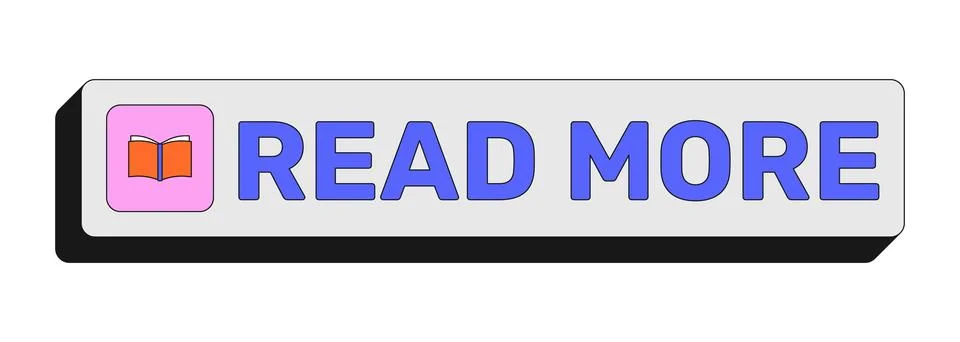 Read more rectangular UI web button Stock Illustration