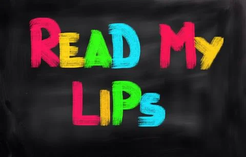 Read My Lips Concept Stock Illustration