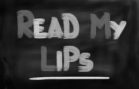 Read My Lips Concept Stock Illustration