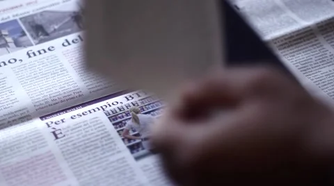 Read the newspaper Stock Footage 63178162