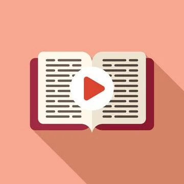 Read online book icon flat . Virtual class Stock Illustration