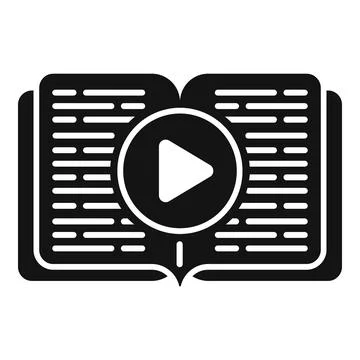 Read online book icon simple vector. Virtual class Stock Illustration