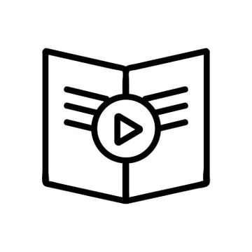 Read online icon vector outline illustration Stock Illustration