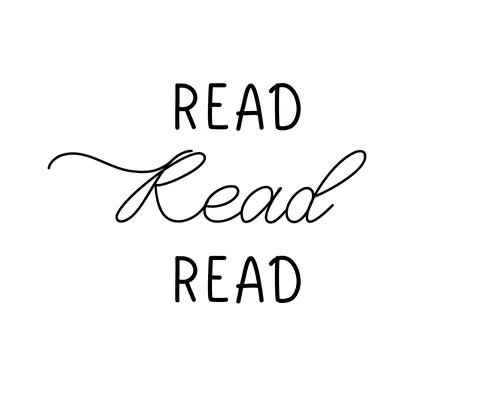 Read read read typography poster. Conceptual handwritten phrase for T shirt l Stock Illustration