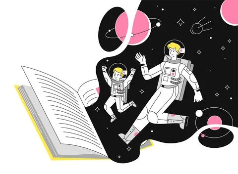 Read spaceflight vector simple Stock Illustration