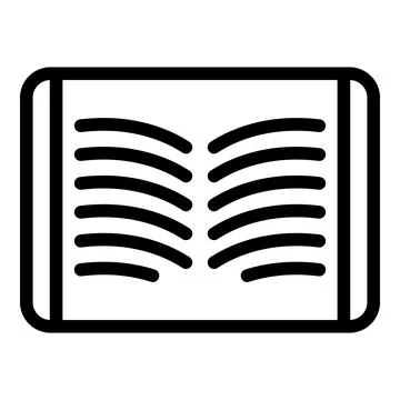 Read study icon outline vector. Digital book Ilustración de archivo