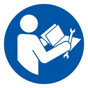 Read Technical Manual Before Servicing Symbol Sign, Vector Illustration, Isol Stock Illustration
