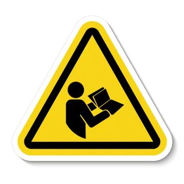 Read Technical Manual Before Servicing symbol Isolate On White Background,Vec Illustrazione stock