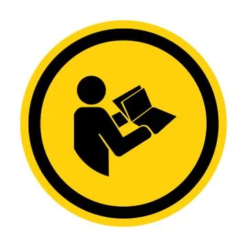 Read Technical Manual Before Servicing symbol Isolate On White Background,Vec Illustrazione stock