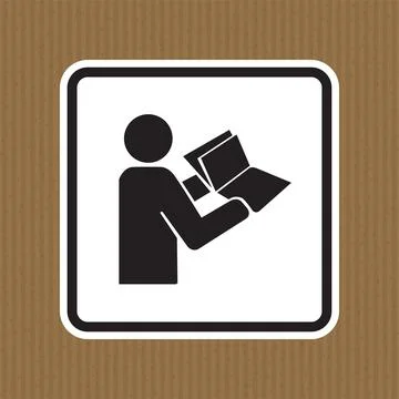 Read Technical Manual Before Servicing symbol Isolate On White Background,Vec Stock Illustration
