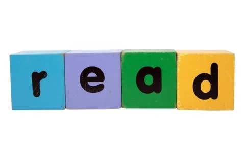 Read in toy blocks Foto stock