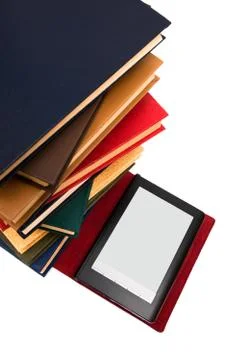 Reader and old books Foto stock