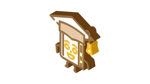 Reader book character isometric icon animation Stock Footage 327290837