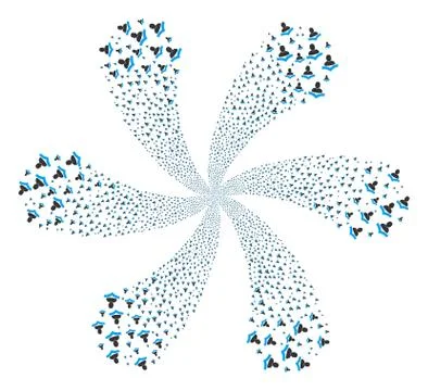 Reader Centrifugal Burst Stock Illustration