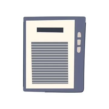 Reader e-reader cartoon vector illustration Stock Illustration