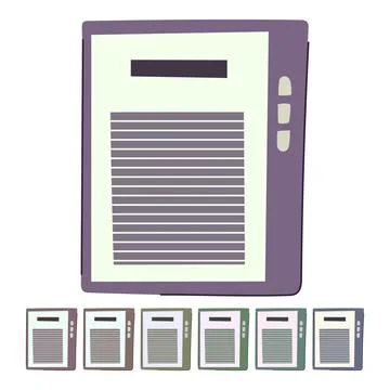 Reader e-reader vector cartoon graphic Stock Illustration