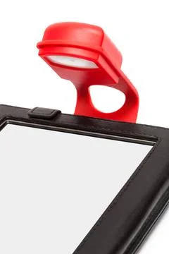 Reader with a flashlight Stock Photos