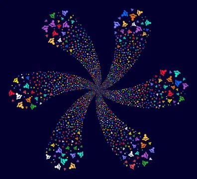 Reader Spiral Flower with six petals 스톡 일러스트