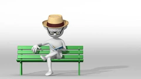 Reader wht Illustrazione stock