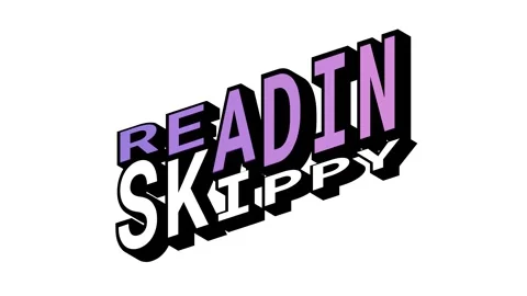 READIN vs SKIPPY, 3D Text Animation in Isometric View with Opposite Word Motion Stock Footage 314263852