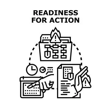Readiness for action for emergency response planning Stock Illustration