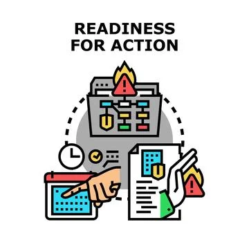 Readiness for action for emergency response planning Illustrazione stock