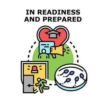 Readiness and preparedness concept vector icon style Stock Illustration