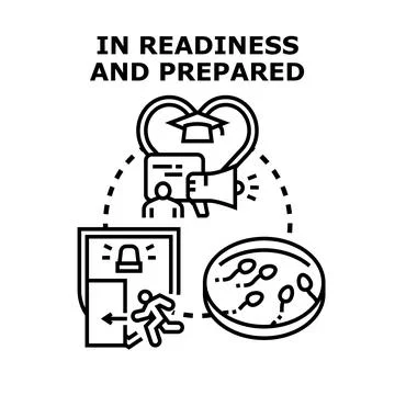 Readiness and preparedness concept vector icon style Stock Illustration
