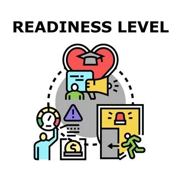 Readiness level concept vector illustrating preparation planning Stockillustratie