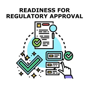 Readiness for regulatory approval process and compliance 스톡 일러스트