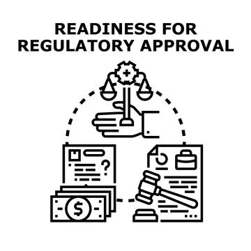Readiness for regulatory approval process concept Illustrazione stock