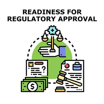 Readiness for regulatory approval process concept Illustrazione stock