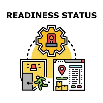 Readiness status concept for emergency planning Stock Illustration
