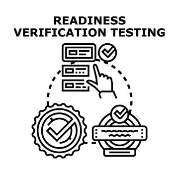 Readiness verification testing and quality assurance concept Stockillustratie