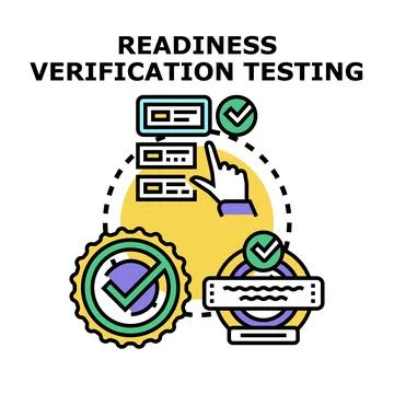 Readiness verification testing and quality assurance concept 库存插图