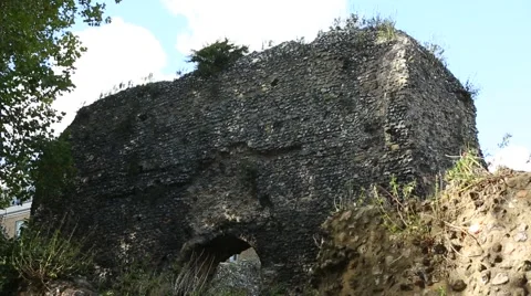 Reading Abbey Ruins - Close up Stock Footage 68694037